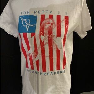 Tultex White Tee with Red and Blue Graphic